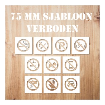 Sjablonen sets symbolen verboden