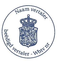 Beëdigd vertaler logo