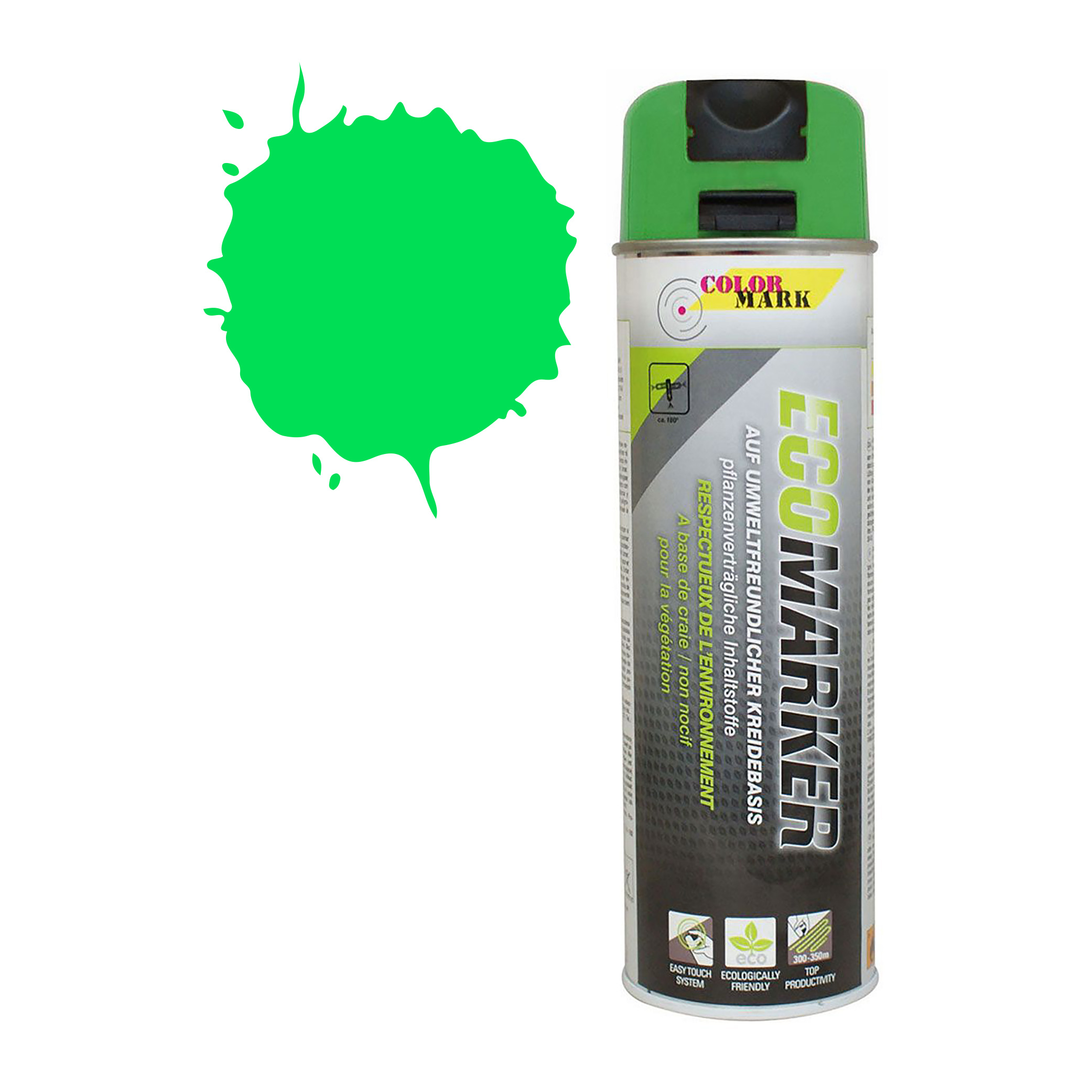 Groene krijtspray voor sjablonen